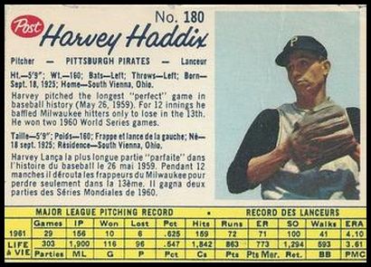 180 Harvey Haddix